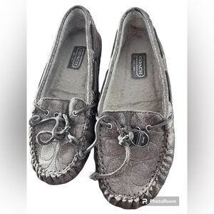 Coach leather slipper size 38.5